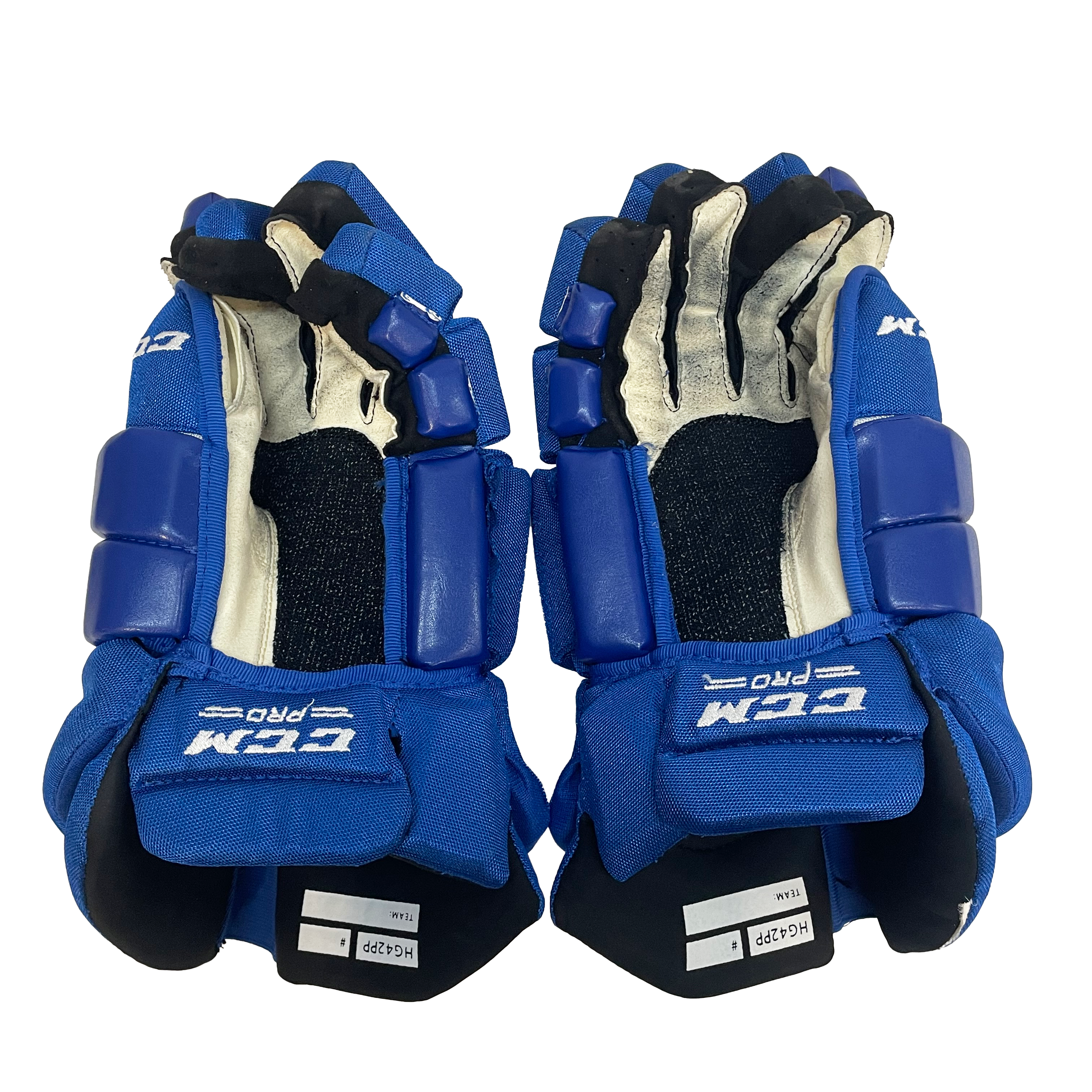 CCM HG42PP - Gants WHL Pro Stock d'occasion (bleus)